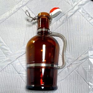 Amber 2L Glass Growler
